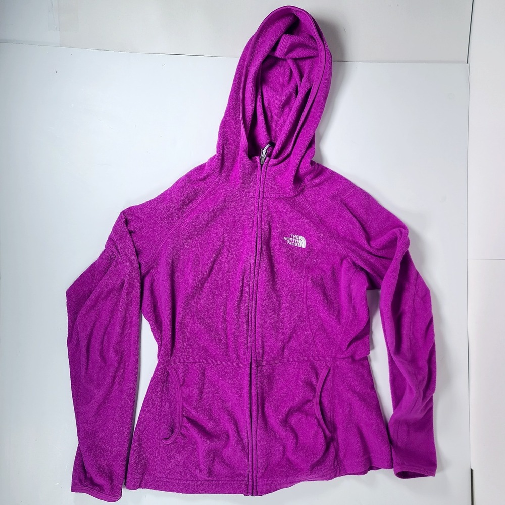 The North Face Fleece Jacket Purple Womens Small Polartec Full-Zip Hooded S